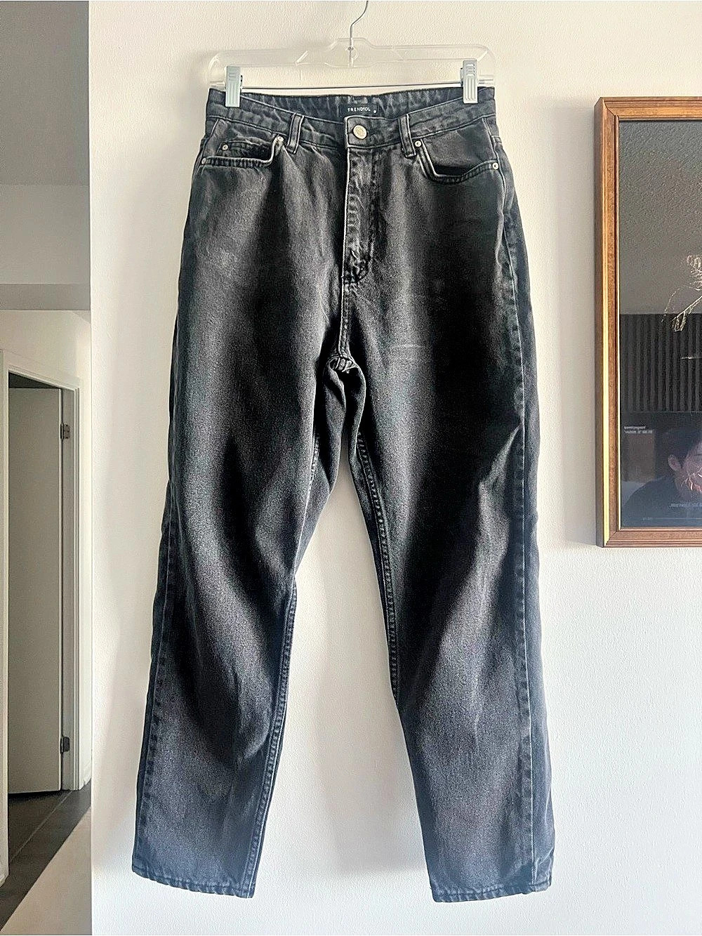 High-Waist Mom Jeans Black Waist 39